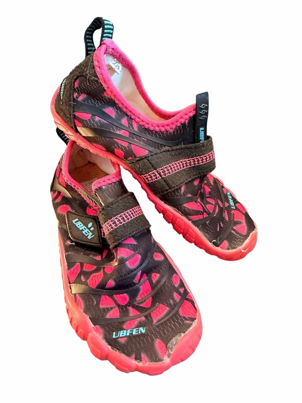 Kids' Pink and Black Water Shoes Aqua Socks